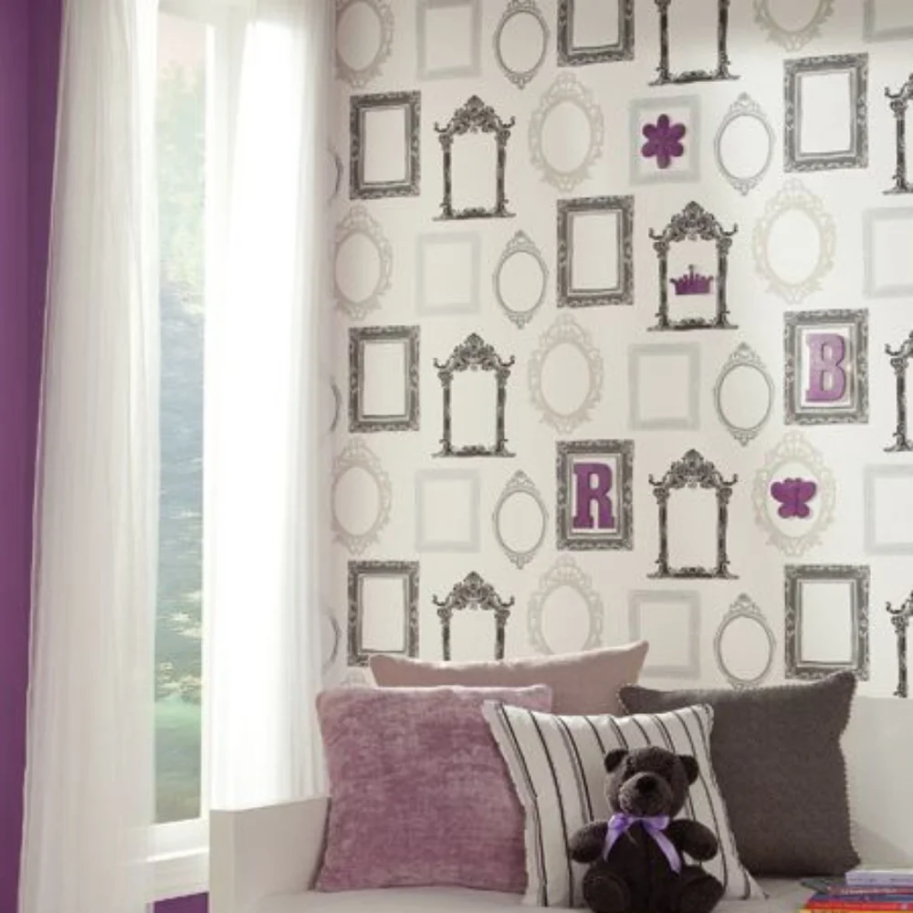 Wallpaper Black / White / Gray Picture Frames